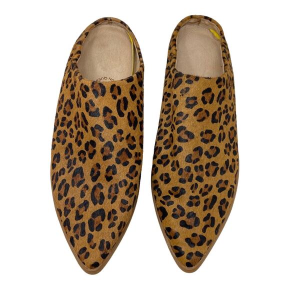 Vision Quest Babouche Mules Leopard Print Calf Hair Leather Women’s Size 40 - Picture 4 of 10